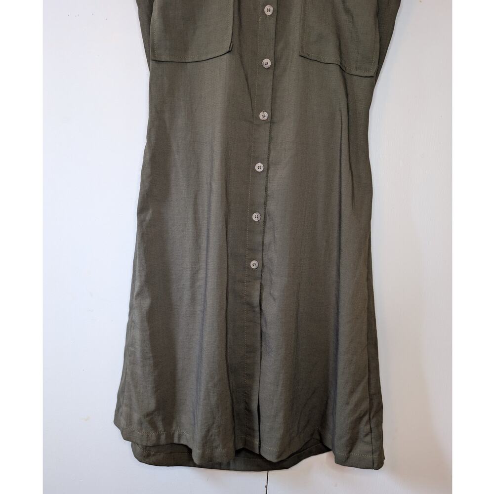 Doe & Rae Green Button Up Dress - Picture 6 of 9